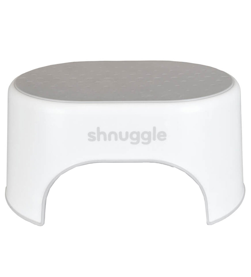 SHNUGGLE Skammel - 38x26x18 cm - Hvid m. Grå