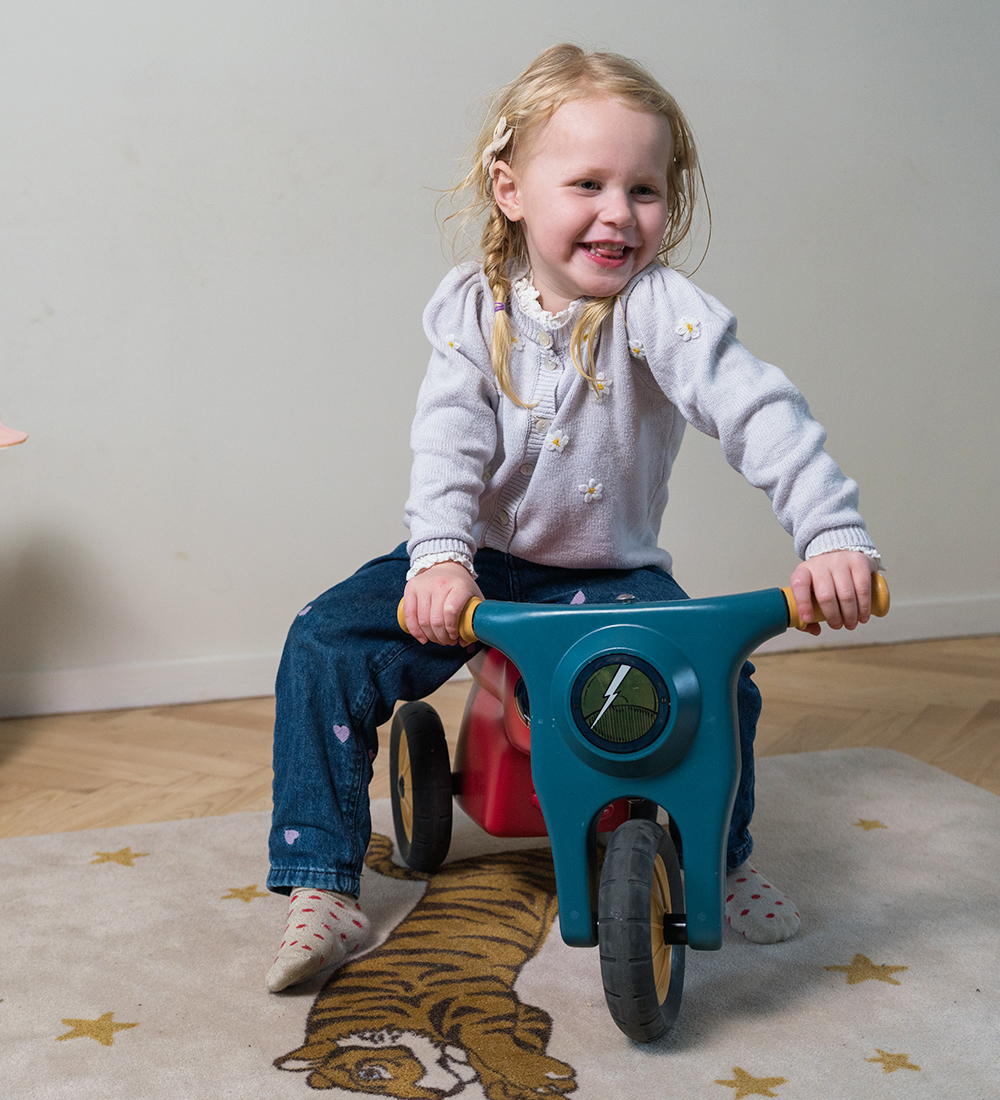 Dantoy Motorcykel m. Gummihjul - Jubilæum - Rød/Blå