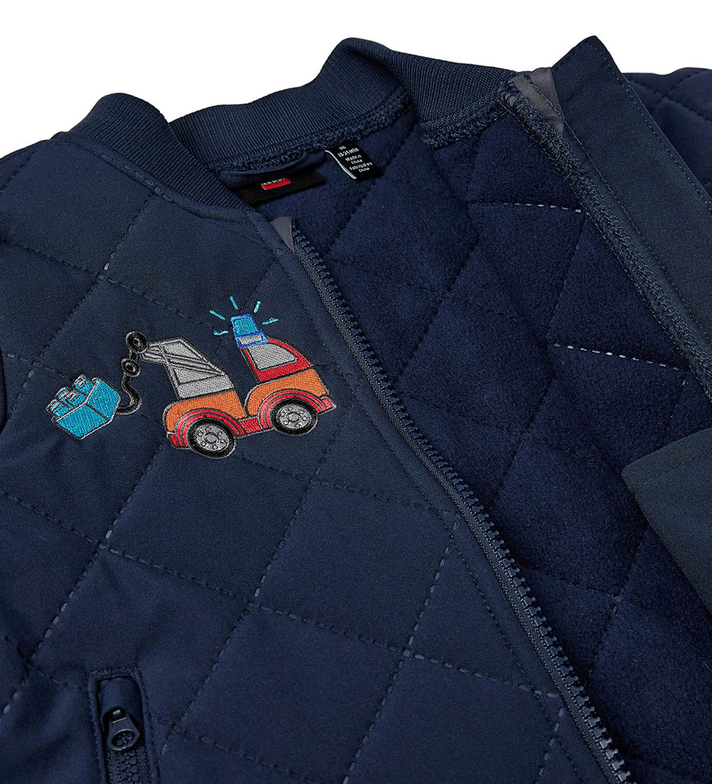 LEGO® Duplo Termojakke m. Fleece - LWJojo - Dark Navy m. Kranbil