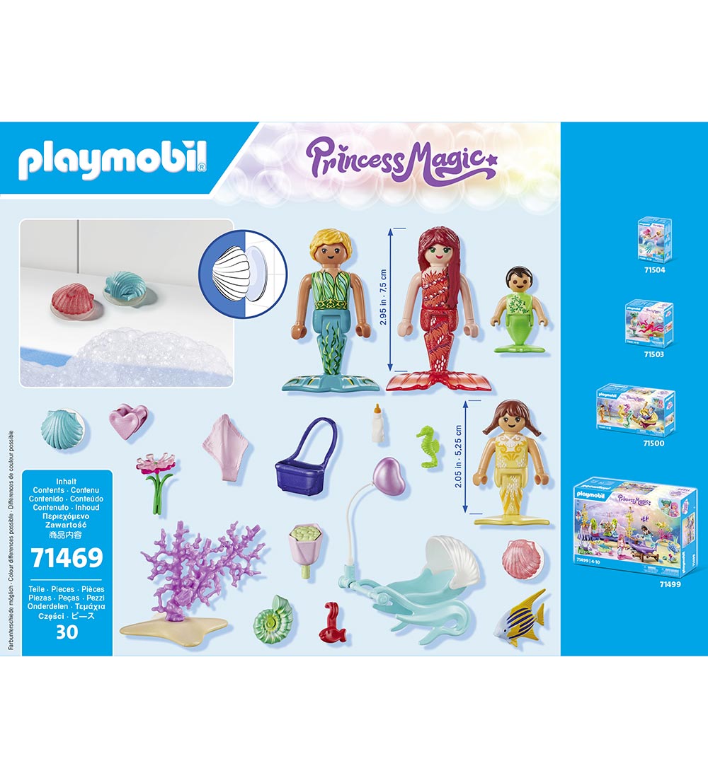 Playmobil Princess Magic - Kærlig havfruefamilie - 30 Dele - 714