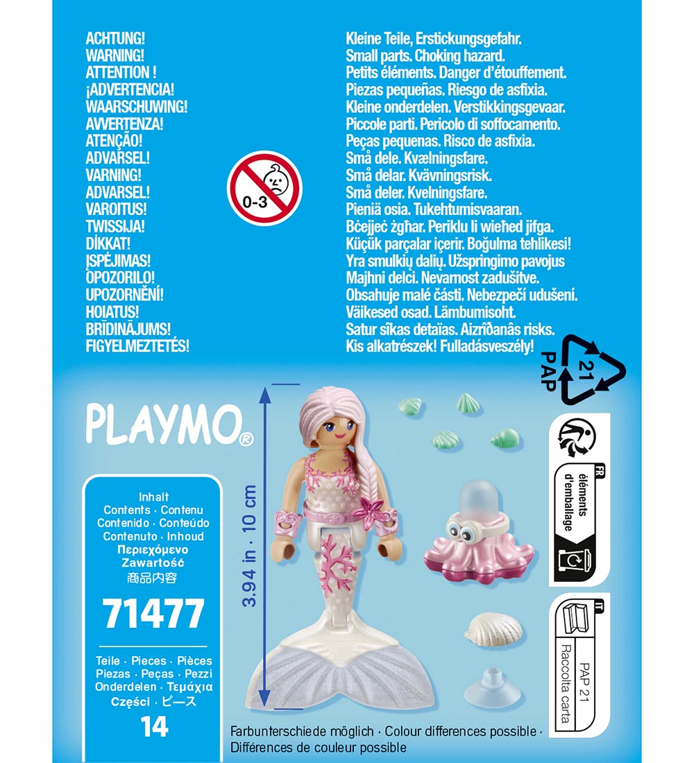 Playmobil SpecialPlus - Havfrue med Sprøjteblæksprutte - 14 Dele