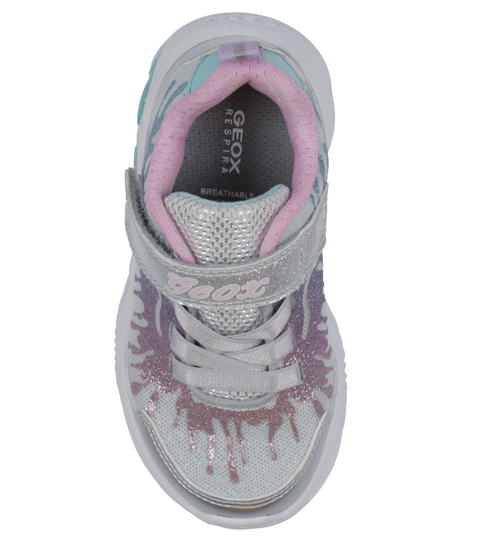 Geox Sko m. Lys - Assister - Silver/Pink