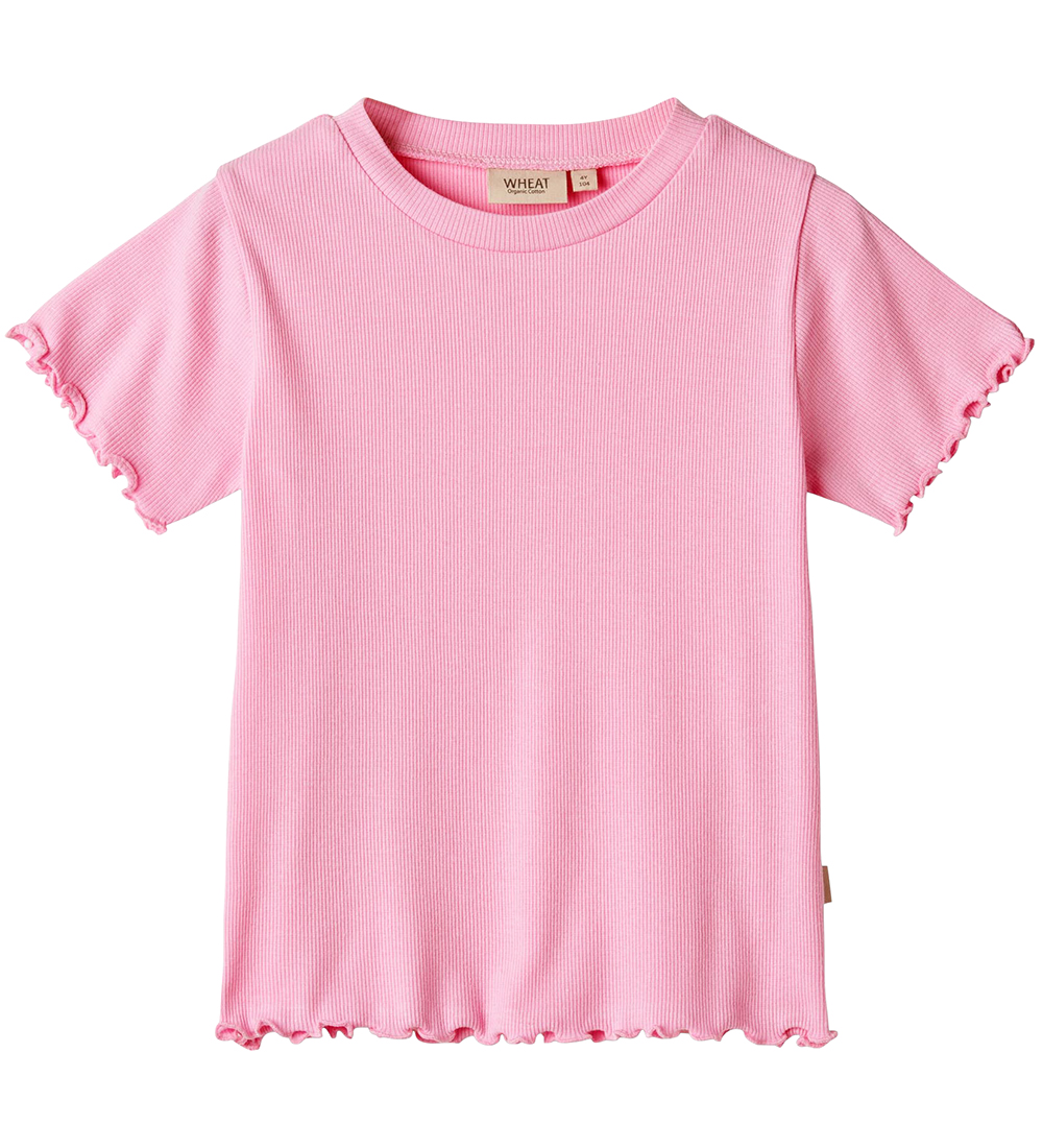 Wheat T-shirt - Rib - Irene - Pink