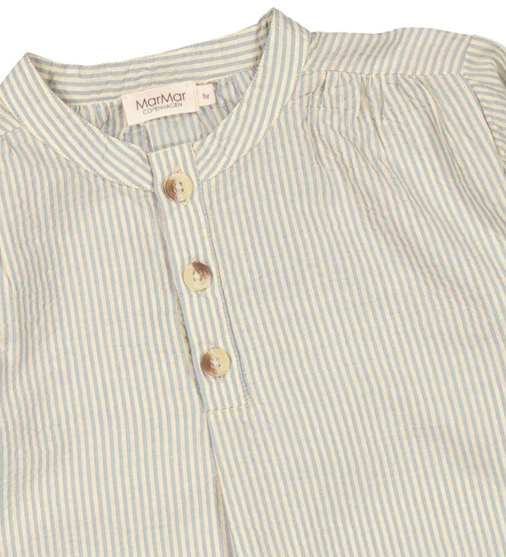 MarMar Natkjole - Pajama - Blue Stone Stripe