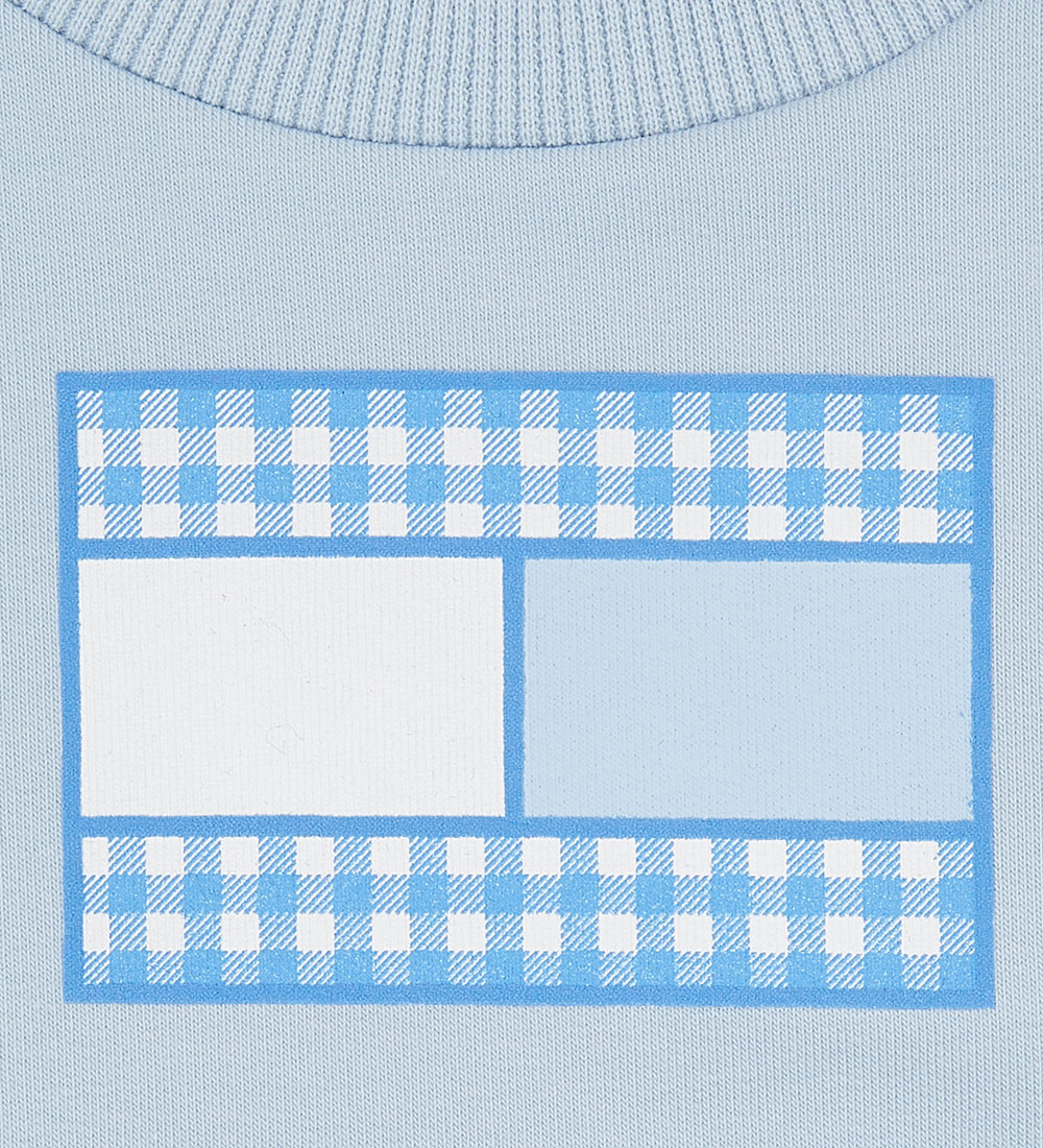 Tommy Hilfiger Sweatshirt - Gingham Flag - Breezy Blue