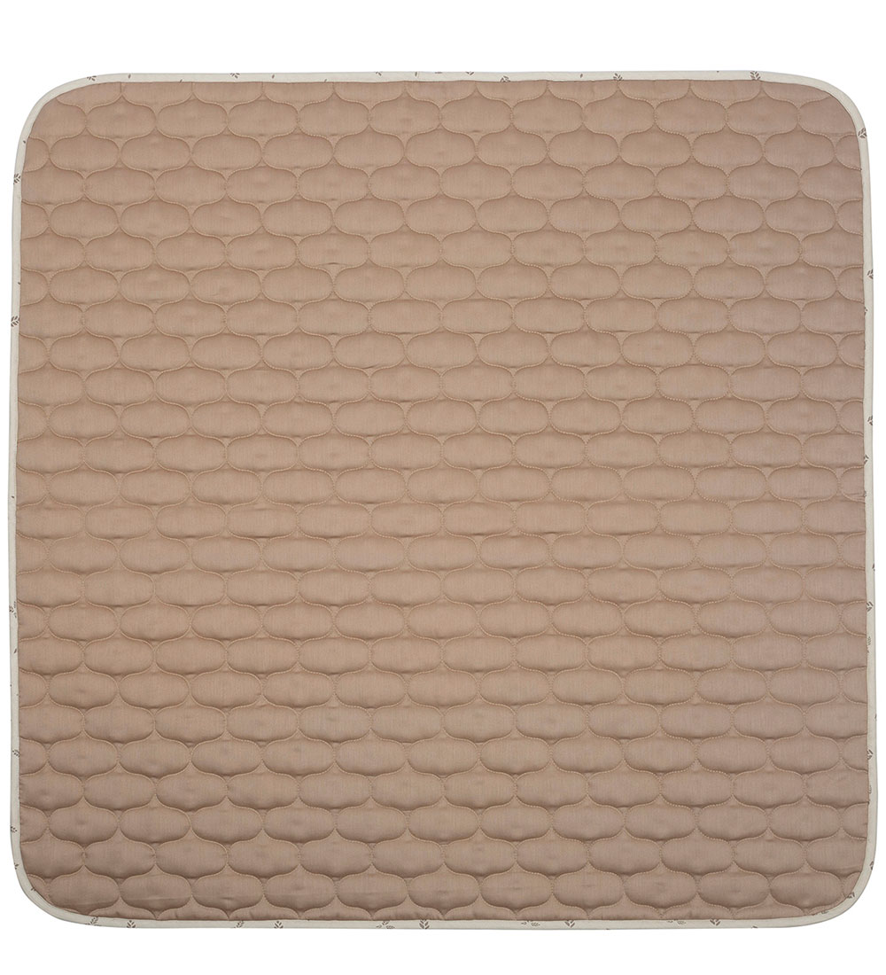 Müsli Tæppe - Quilted - 90x90 - Oat - Desert Green/Cashew