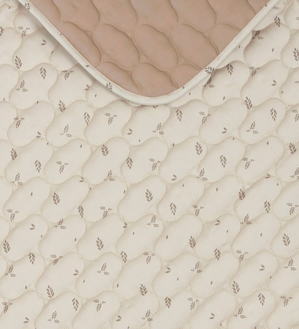 Müsli Tæppe - Quilted - 90x90 - Oat - Desert Green/Cashew
