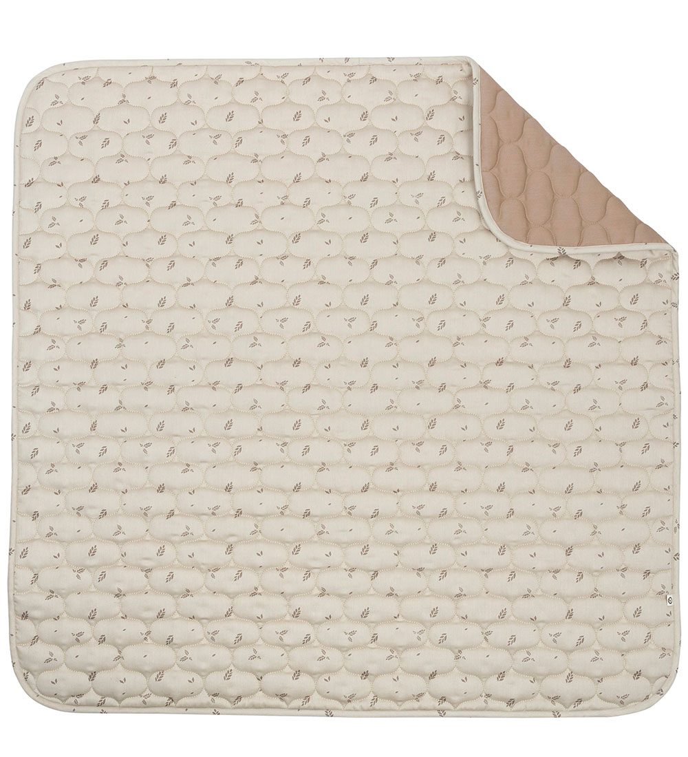 Müsli Tæppe - Quilted - 90x90 - Oat - Desert Green/Cashew