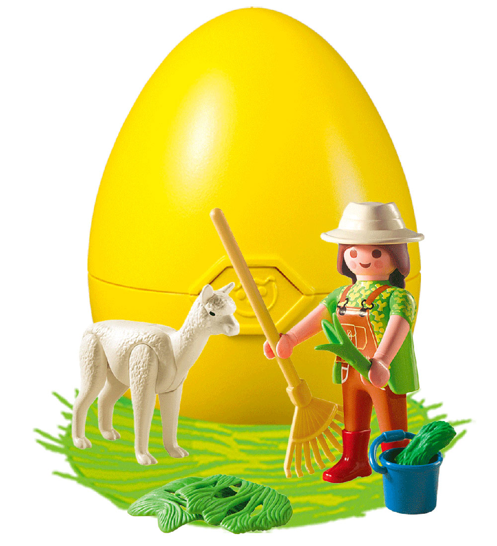 Playmobil City Life Påskeæg - Dyrepasser med Alpaka - 4944 - 9 D