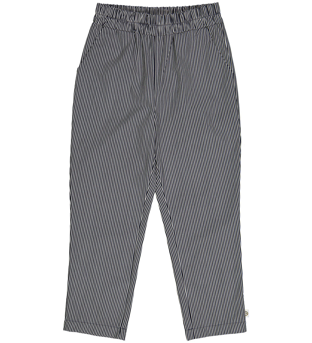 Müsli Bukser - Poplin stripe - Balsam Cream/Night Blue