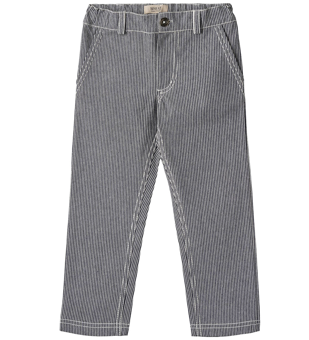 Wheat Bukser - Chinos - Aske - Denim Stripe
