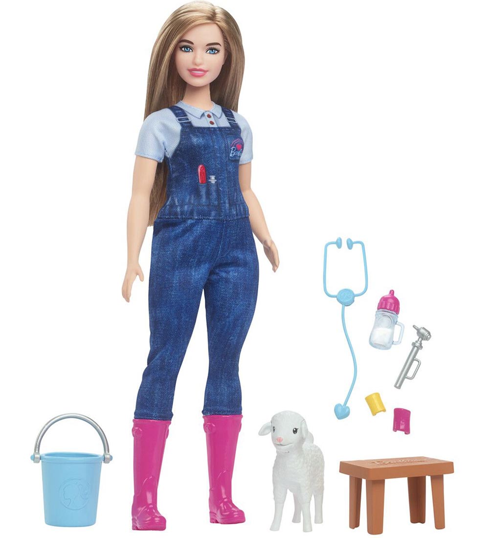 Barbie Dukkesæt - 30 cm -  Career - Bondegårdsdyrlæge
