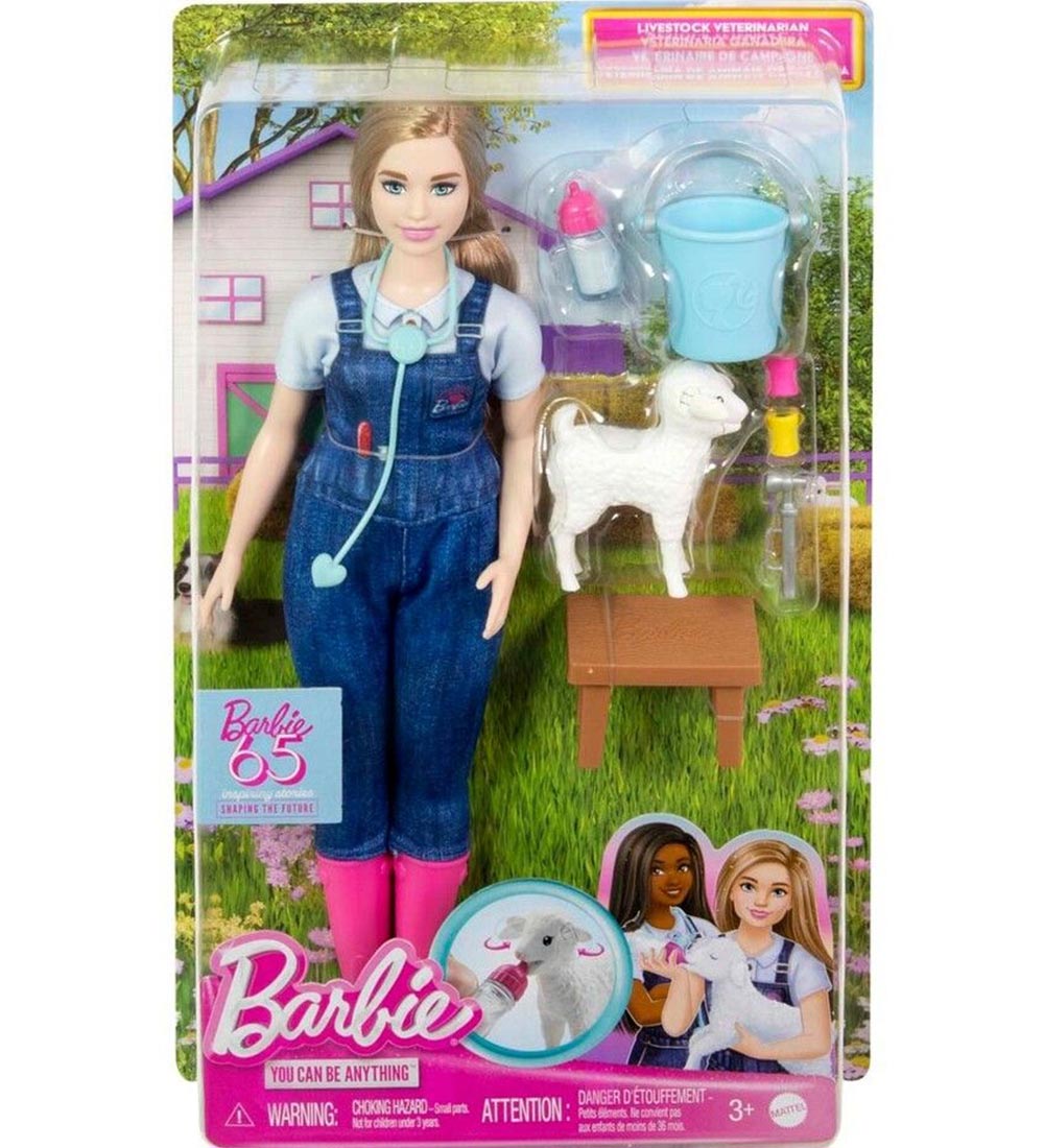 Barbie Dukkesæt - 30 cm -  Career - Bondegårdsdyrlæge