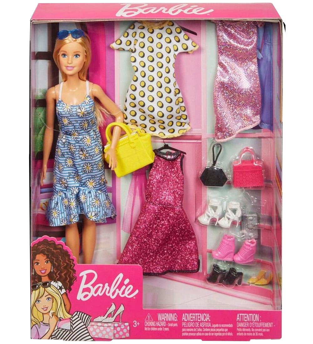 Barbie Dukkesæt - 30 cm - Barbie Doll & Party Fashions
