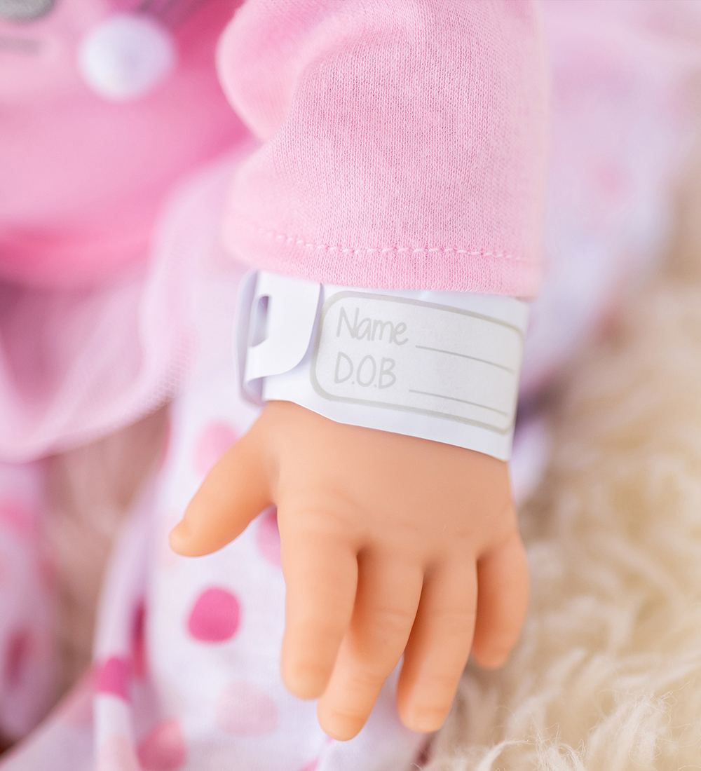 Tiny Treasures Dukke m. Blond Hår - Pink Bunny Baby