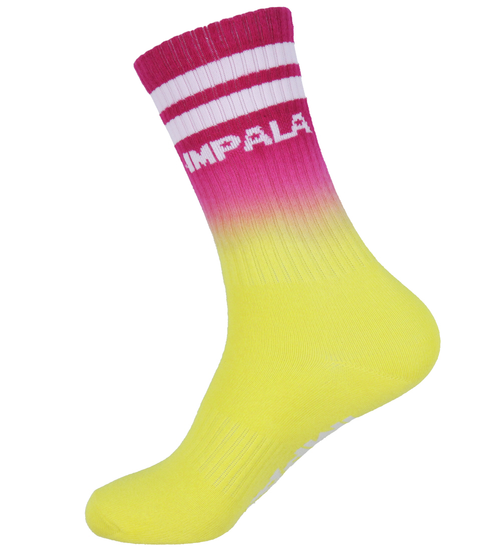 Impala Strømper - Stripe Sock - 3-pak - Blå/Gul/Pink