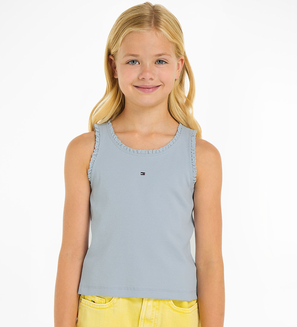 Tommy Hilfiger Top - Rib - Essential - Breezy Blue