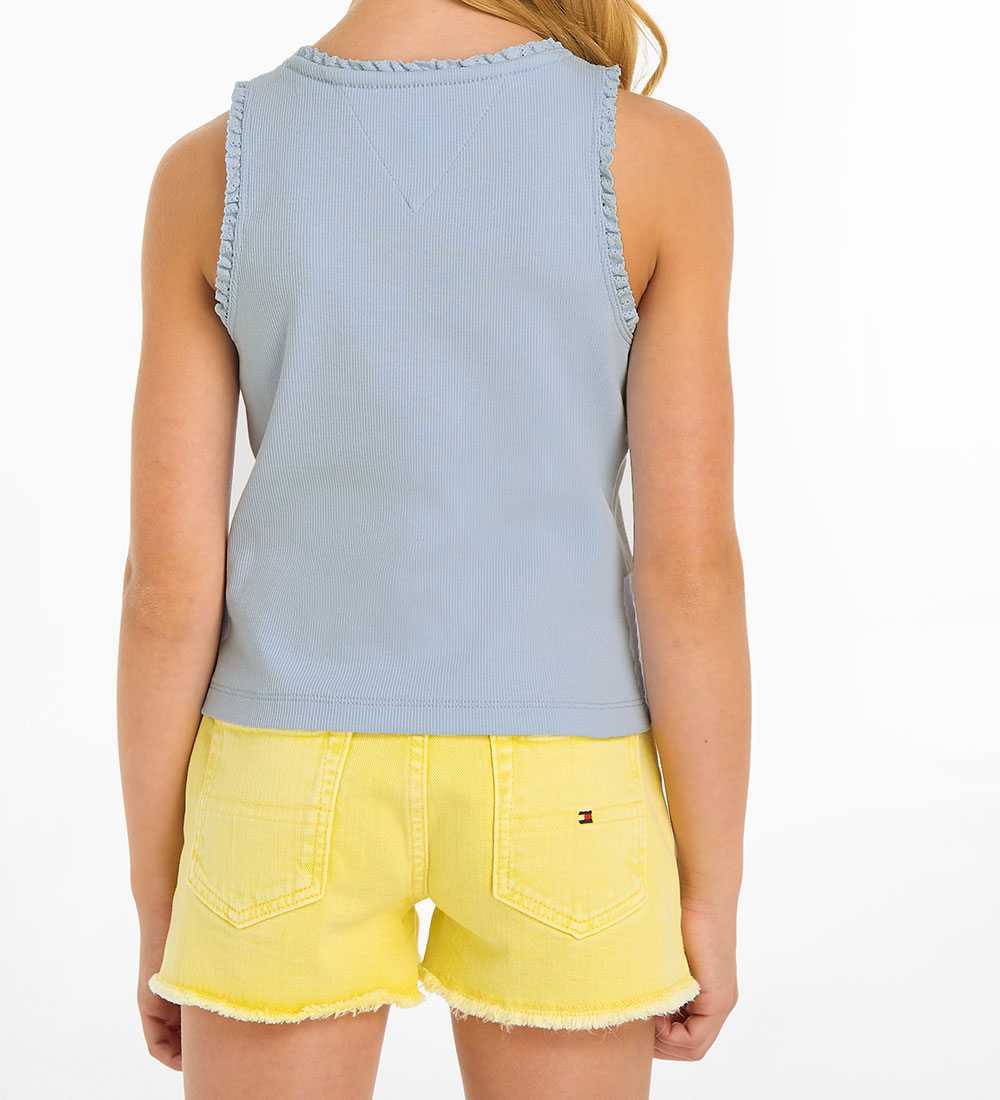 Tommy Hilfiger Top - Rib - Essential - Breezy Blue