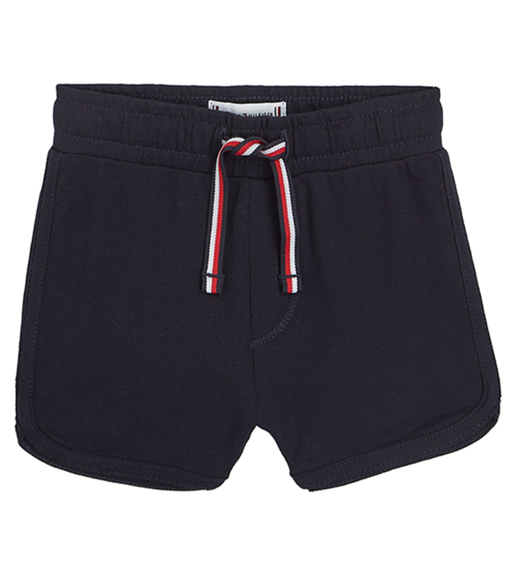 Tommy Hilfiger Sæt - T-shirt/Shorts - Hvid/Navy