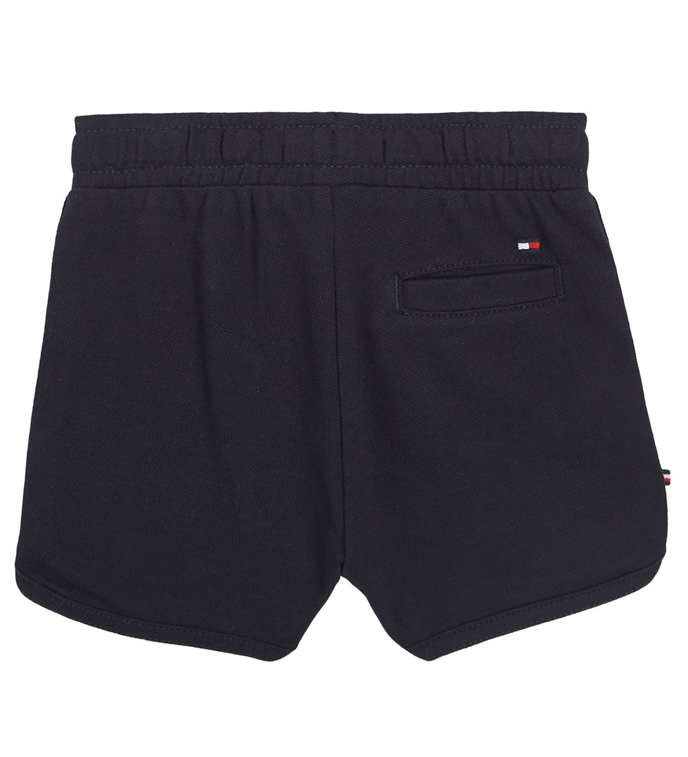 Tommy Hilfiger Sæt - T-shirt/Shorts - Hvid/Navy