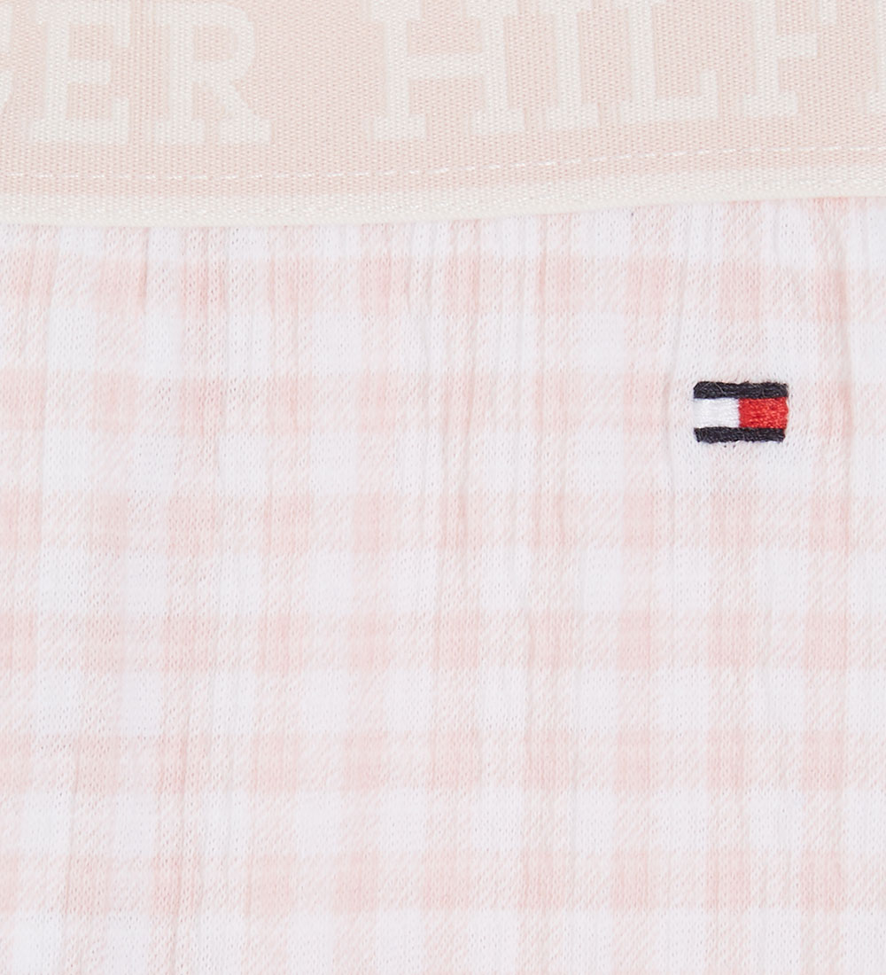 Tommy Hilfiger Leggings - Gingham - White/Pink Check