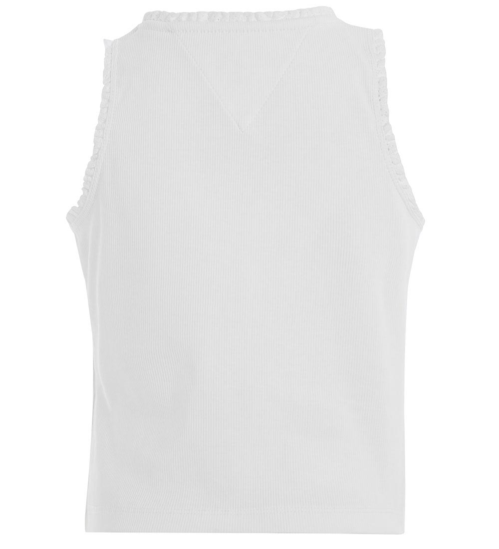 Tommy Hilfiger Top - Rib - Essential - Hvid