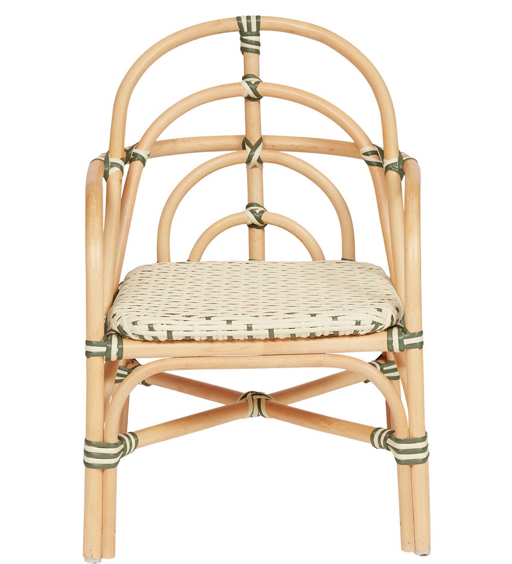 OYOY Udendørs Stol - Momi Mini - 40x45x49 cm - Vanilla/Olive