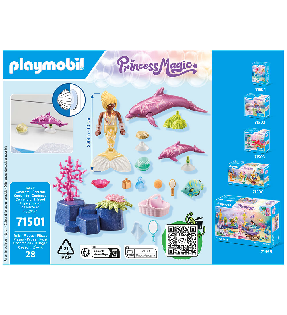 Playmobil Princess Magic - Havfrue med Delfiner - 71501 - 28 Del