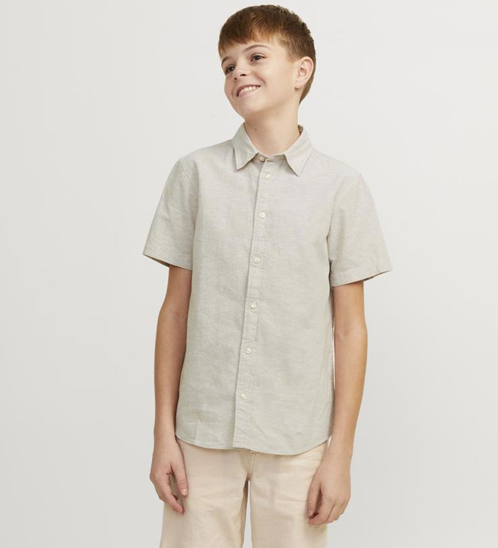 Jack & Jones Skjorte - JjeLinen - Crockery