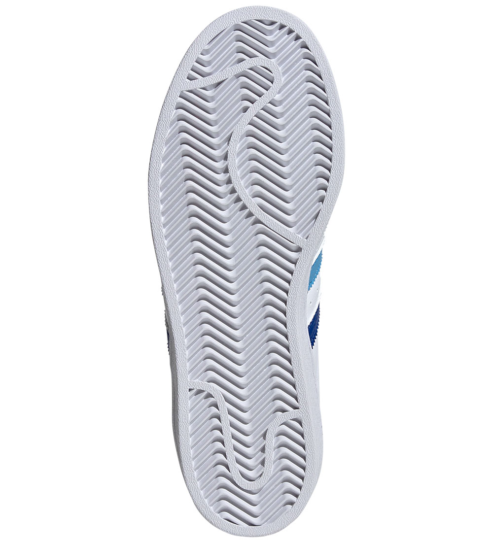 adidas Originals Sko - Superstar J - Hvid/Blå