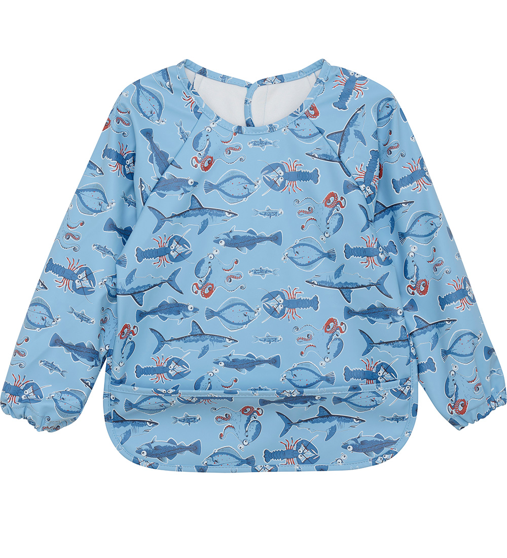 CeLaVi Forklæde - PU - Federal Blue m. Havdyr