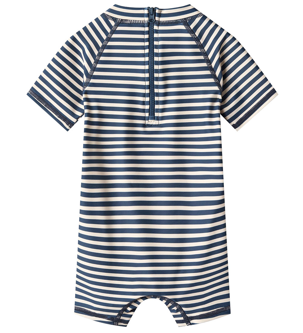 Wheat Badeheldragt - UV40+ - Cas - Indigo Stripe