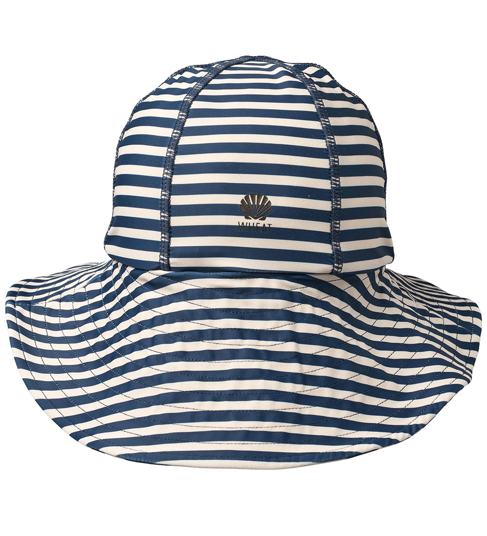 Wheat Badehat - UV40+ - Indigo Stripe