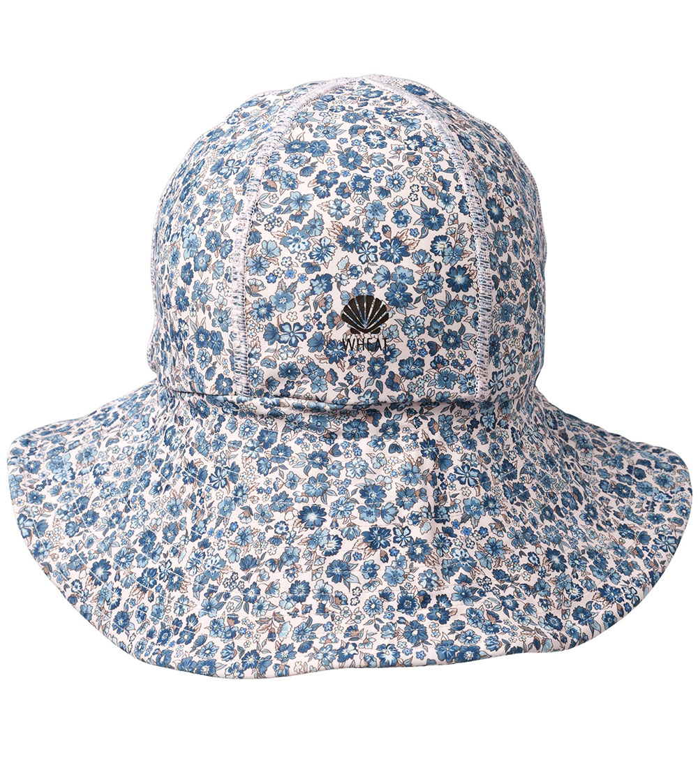 Wheat Badehat - UV40+ - Blue Flower Meadow