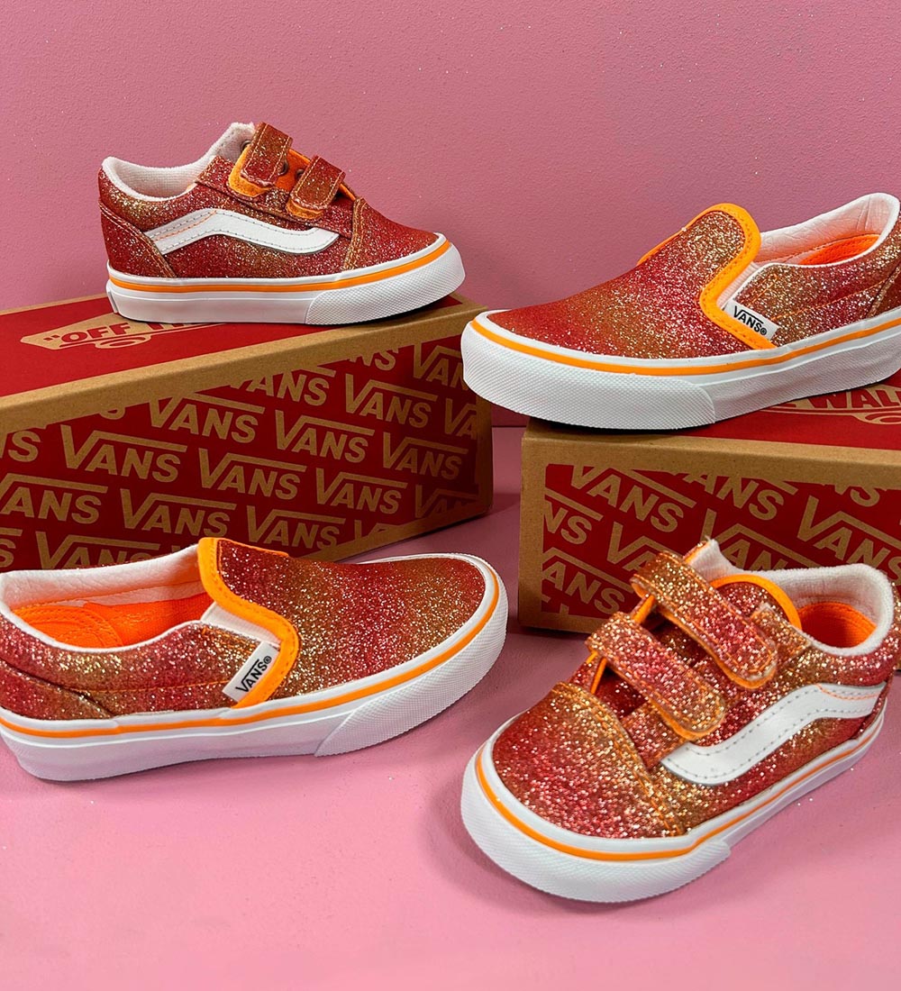 Vans Sko - YD Slassic Slip-on - Sunrise Glitter Multi