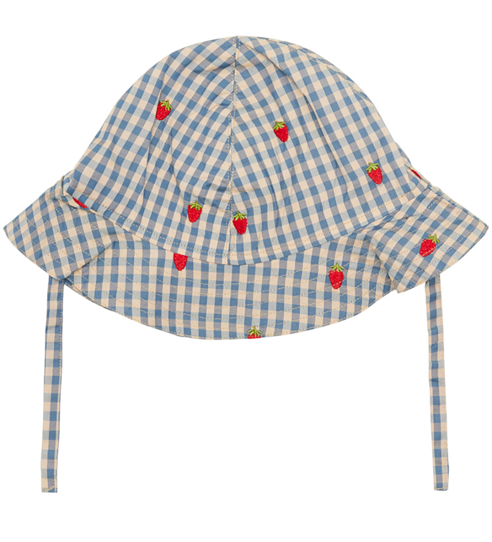 Flöss Solhat - Polly - Berry/Blue Gingham