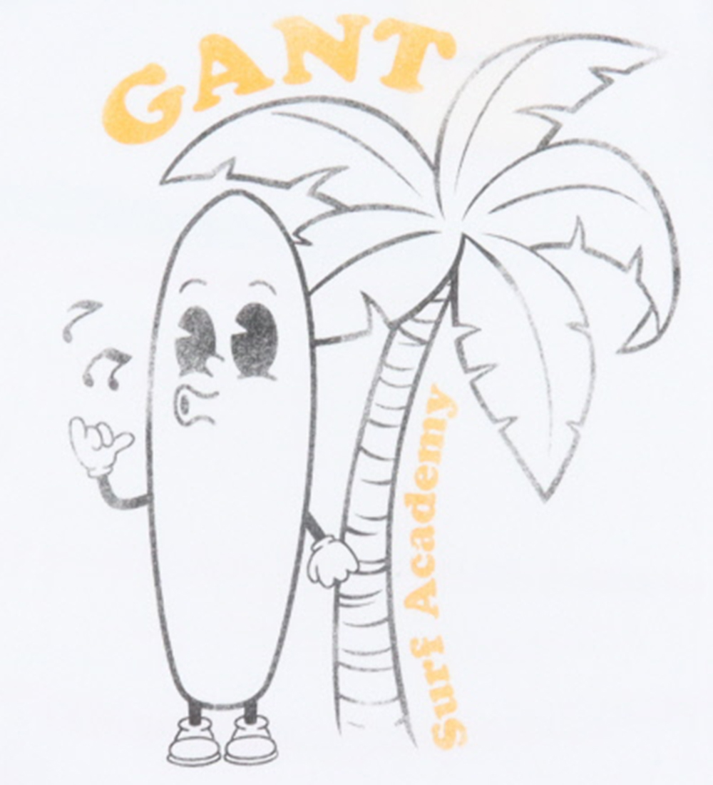 GANT T-shirt - Surf Academy - Hvid