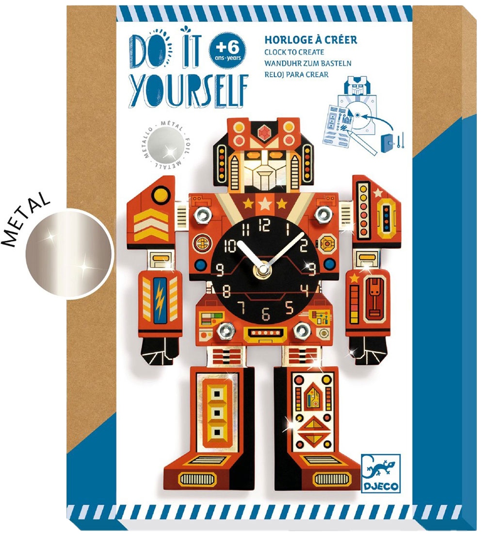 Djeco Kreasæt - DIY Ur - Robotime