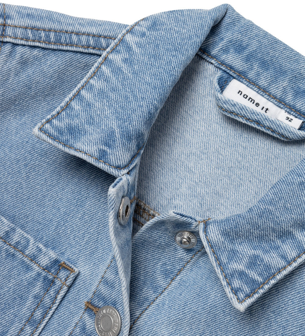 Name It Denimjakke - NmfConny - Light Blue Denim m. Enhjørning