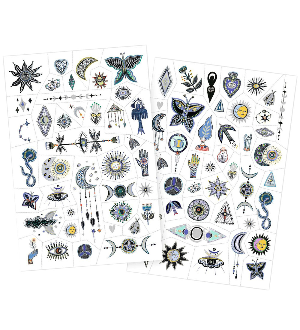 Djeco Tatoveringer - Wicca - 50+ Tatoveringer