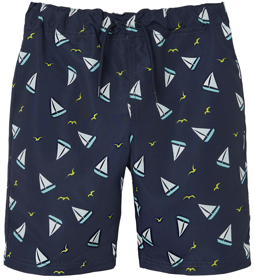 Name It Badeshorts - NkmZorro - Dark Sapphire m. Sejlbåde