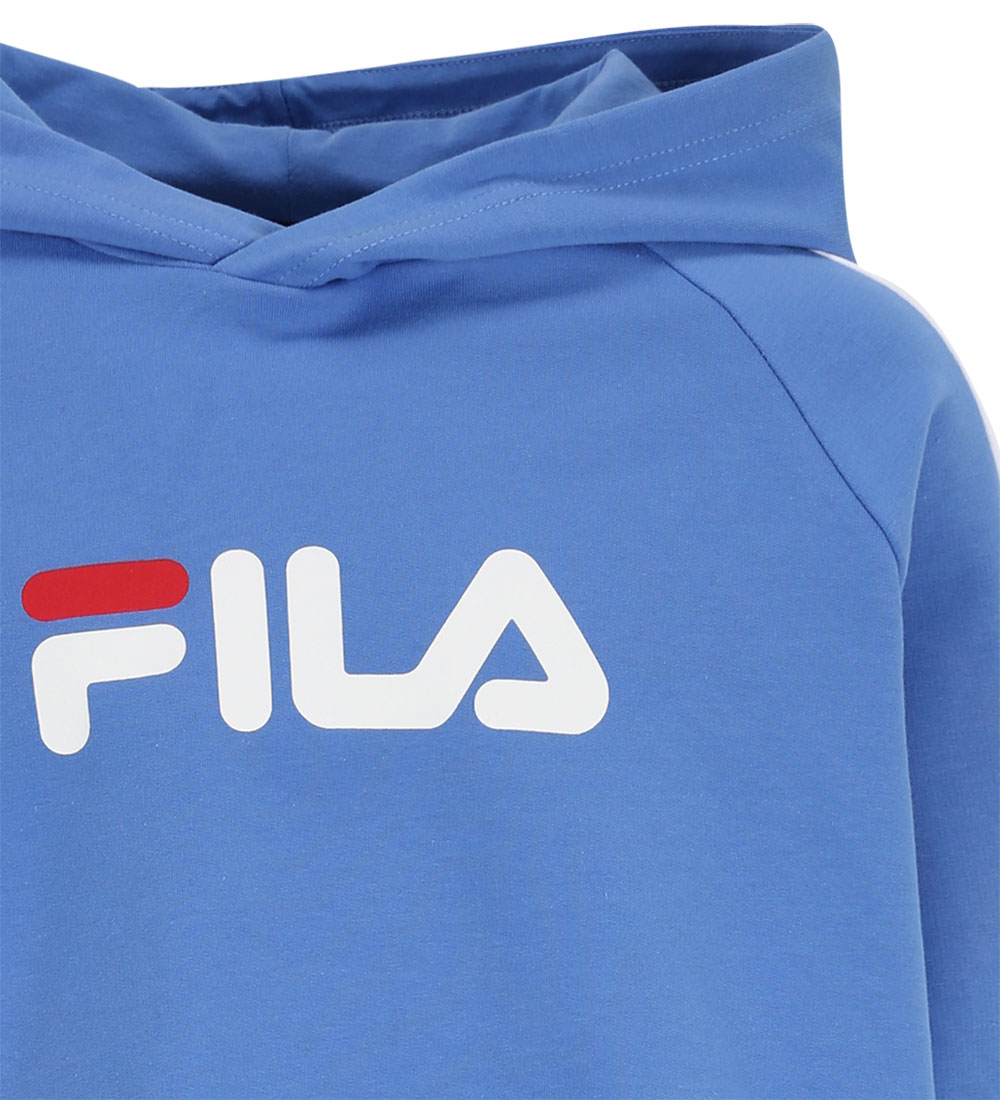 Fila Hættetrøje - Cropped - Lalendorf - Ultramarine/Bright White