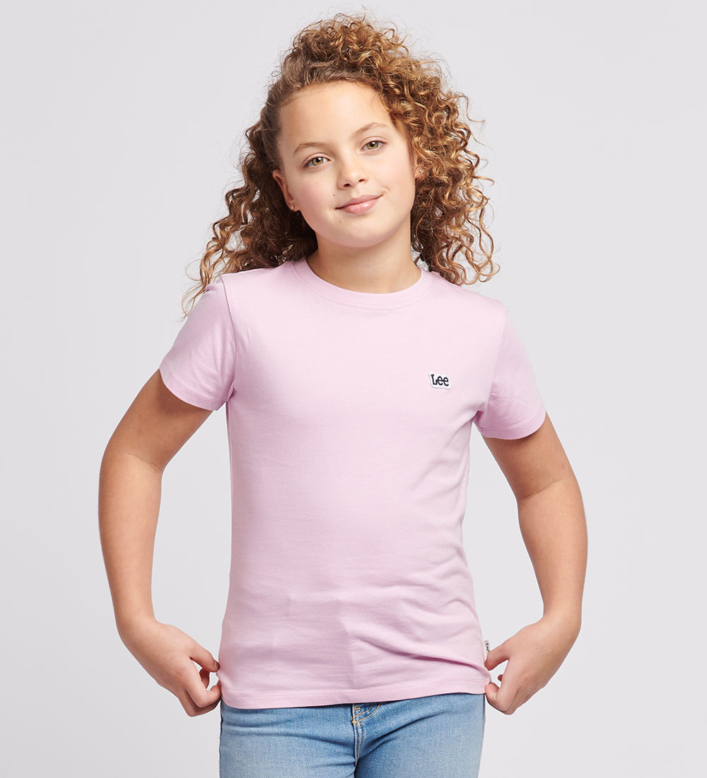Lee T-Shirt - Badge - Pink Lavender