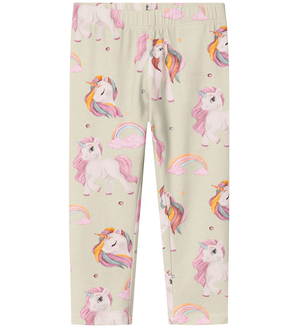 Name It Leggings - NmfHarli - Peyote Melange m. Enhjørninge