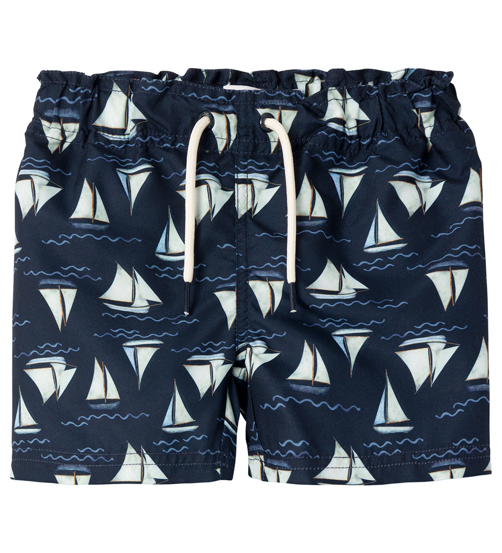 Name It Badeshorts - NmmZimon - Dark Sapphire m. Sejlbåde