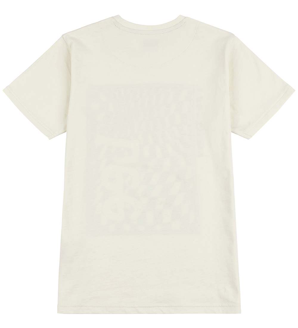 Lee T-Shirt - Checkerboard Graphic - White Asparagus
