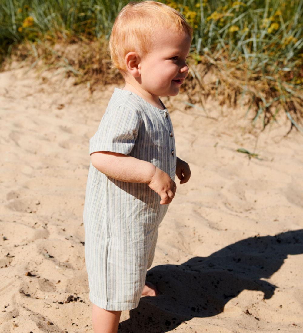 Wheat Sommerdragt - Niller - Aquablue Stripe