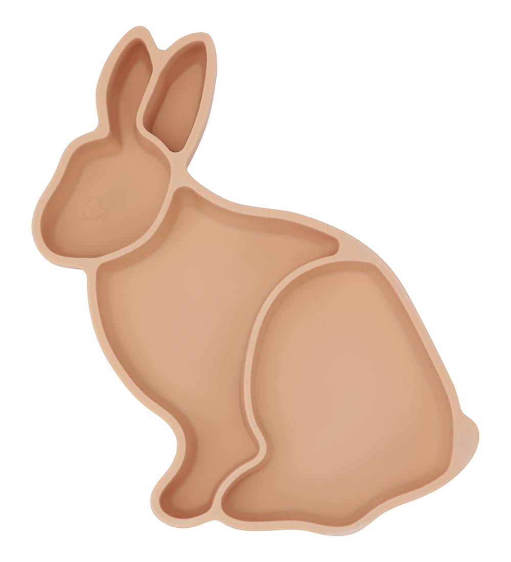 Konges Sløjd Skål - Silikone - Bunny - Rose Sand