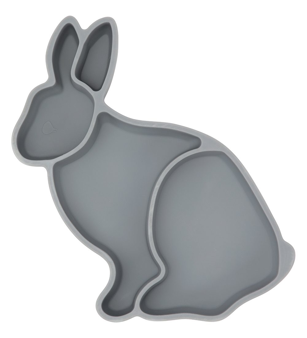 Konges Sløjd Skål - Silikone - Bunny - Quarry Blue