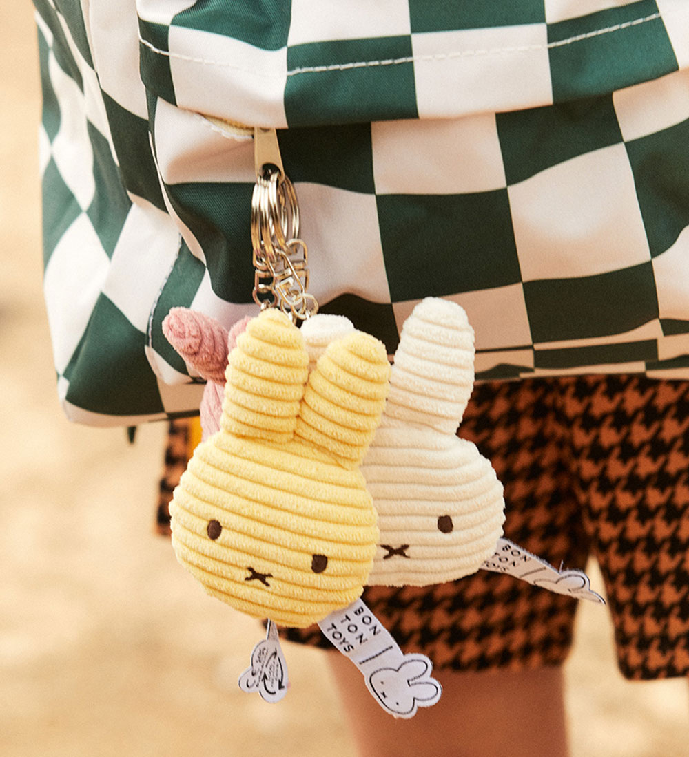 Bon Ton Toys Nøglering - 10 cm - Miffy Flat - Corduroy Offwhite